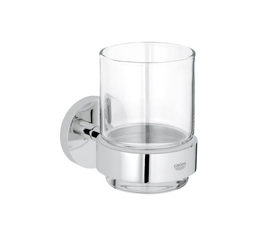 Essentials Glass holder with crystal glass | Portes-brosses à dents | GROHE