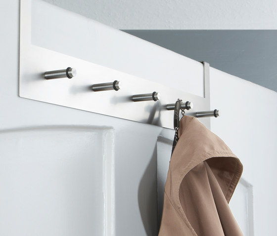 Door coat rack to hang on the door with 5 hooks | Hook rails | PHOS Design