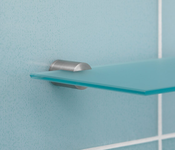 Glass shelf supports for 8 mm thick shelves | Glass shelf brackets | PHOS Design