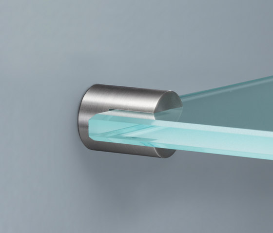 Soportes de cristal para baldas de 8 mm de grosor | Fijaciónes repisas de vidrio | PHOS Design