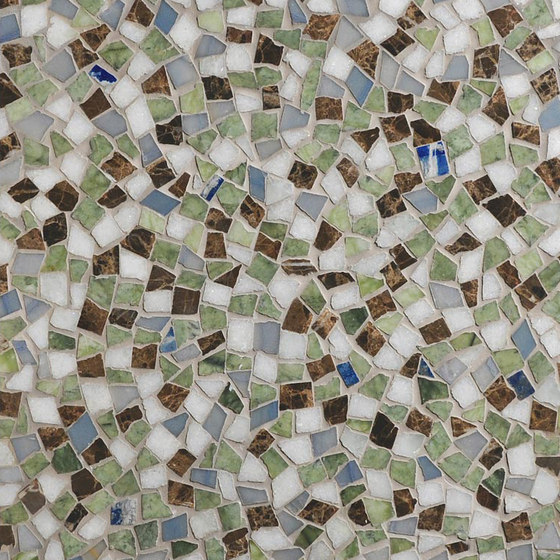 Mosaic Masterworks Cosmos Field-Lazuli Bunting | Natural stone mosaics | Complete Tile Collection