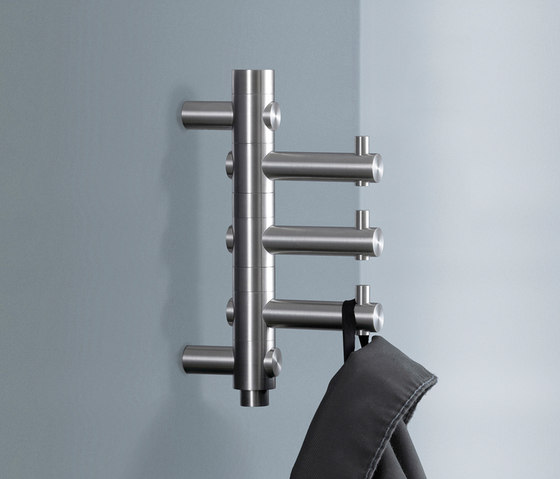 Kleine Wandgarderobe mit 3 drehbaren Haken | Handtuchhalter | PHOS Design
