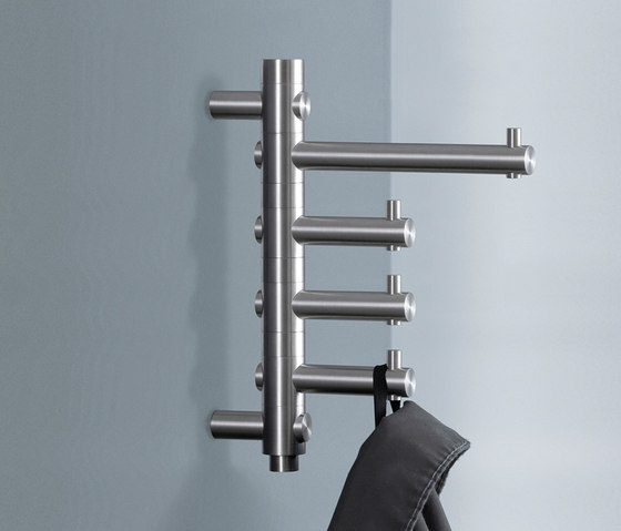 Small wall coat rack with 4 rotatable hooks | Towel rails | PHOS Design