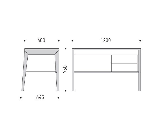 Writing Desk with storage | Bureaux | MINT Furniture