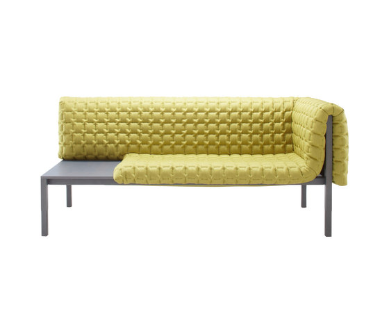 Ruché | 1-Armed Settee Left With Table Surface | Sofas | Ligne Roset
