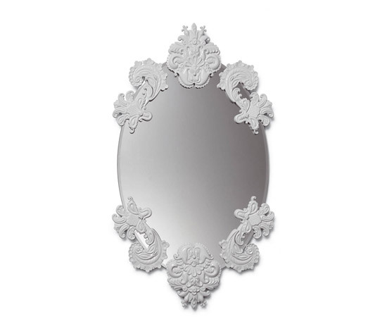 Espejo oval sin marco (blanco) | Espejos | Lladró