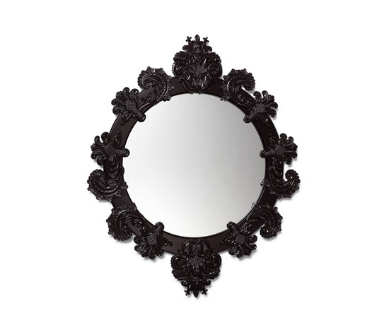 Espejo circular pequeño (negro) | Espejos | Lladró