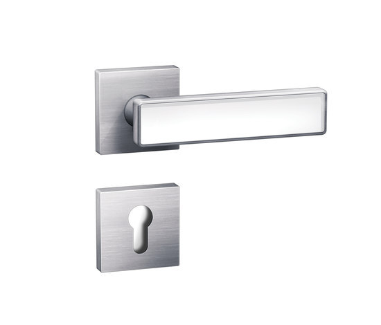 **Standard door fittings design 185XI glass inlay | Juego picaportes | HEWI