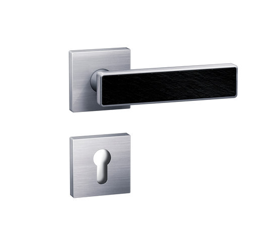 **Standard door fittings design 185XI slate inlay | Juego picaportes | HEWI