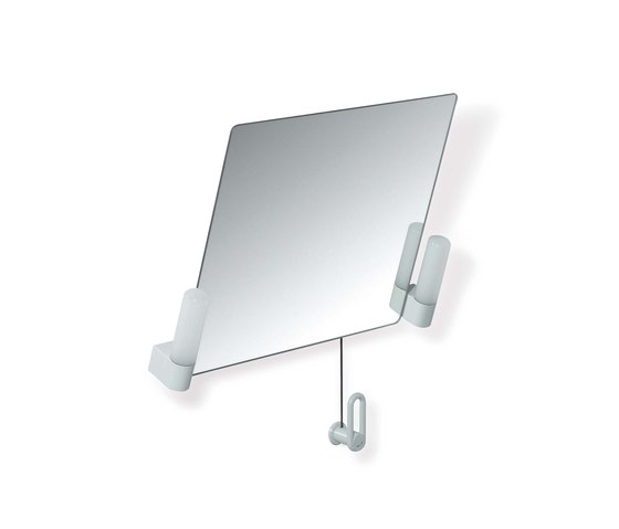**Miroir inclinable avec lampes | 801.01.200 | Miroirs | HEWI