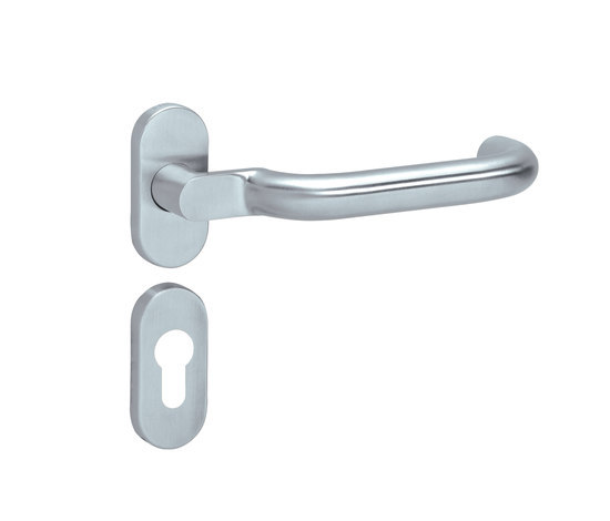 **Standard door fittings for framed doors design 114X | Juego picaportes | HEWI