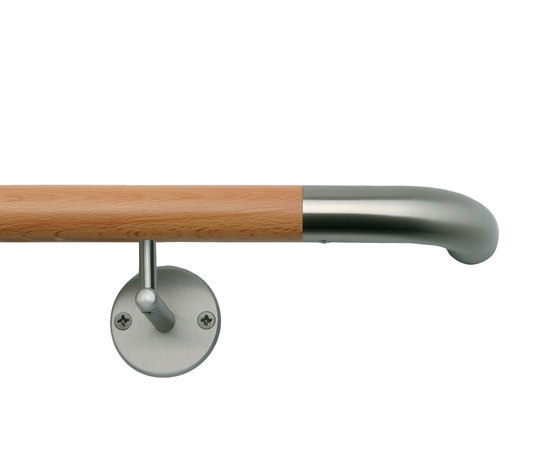 **Handrail, stainless steel curved end | Pasamanos | HEWI