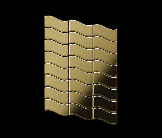 Flux Titanium Gold Mirror Tiles | Mosaïques métal | Alloy
