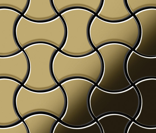 Infinit Titanium Gold Mirror Tiles | Mosaici metallo | Alloy