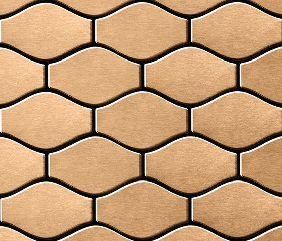 Karma Titanium Amber Brushed Tiles | Mosaicos metálicos | Alloy