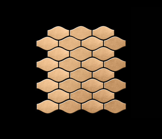 Karma Titanium Amber Brushed Tiles | Mosaici metallo | Alloy