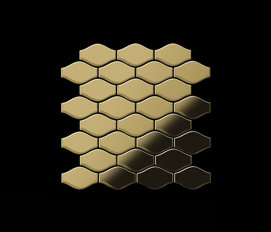Karma Titanium Gold Mirror Tiles | Mosaïques métal | Alloy