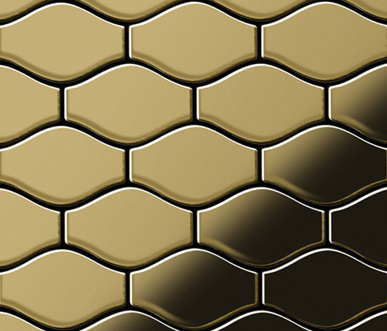 Karma Titanium Gold Mirror Tiles | Metal mosaics | Alloy