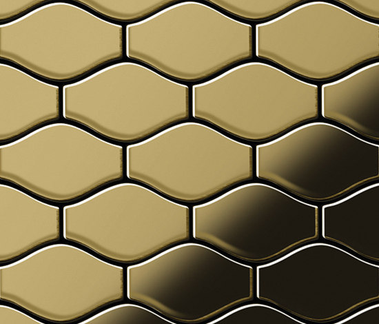 Karma Titanium Gold Mirror Tiles | Mosaïques métal | Alloy