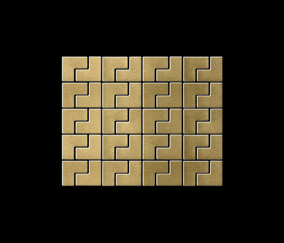 Kink Titanium Gold Brushed Tiles | Metal mosaics | Alloy