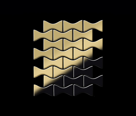 Kismet Titanium Gold Mirror Tiles | Metal mosaics | Alloy