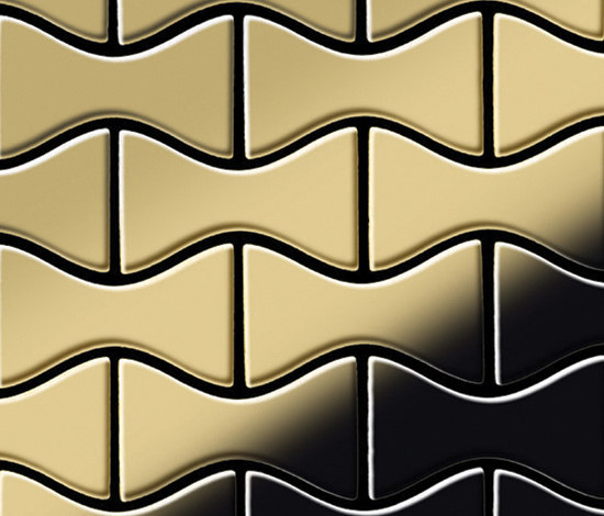 Kismet Titanium Gold Mirror Tiles | Mosaicos metálicos | Alloy