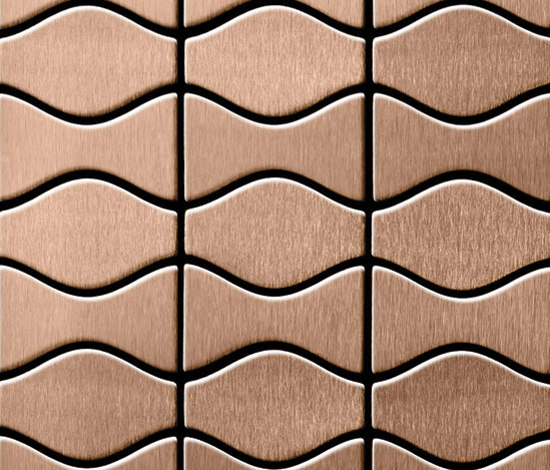 Kismet & Karma Titanium Amber Brushed Tiles | Mosaïques métal | Alloy