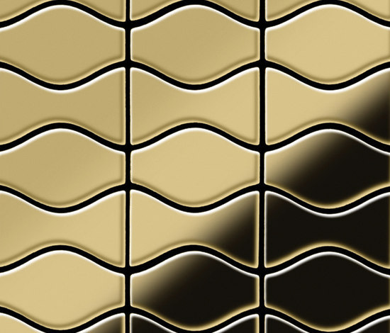 Kismet & Karma Titanium Gold Mirror Tiles | Metal mosaics | Alloy
