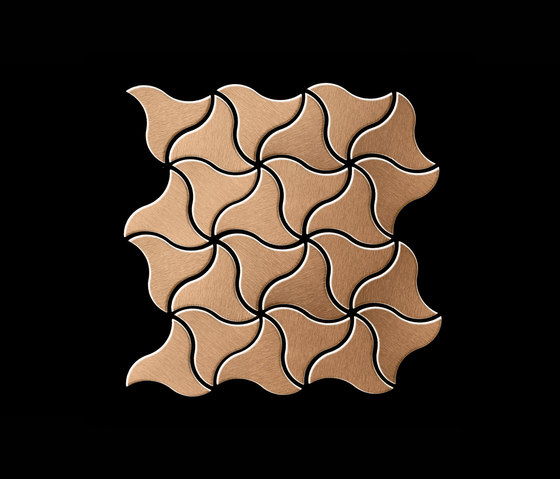 Ninja Titanium Amber Brushed Tiles | Mosaïques métal | Alloy