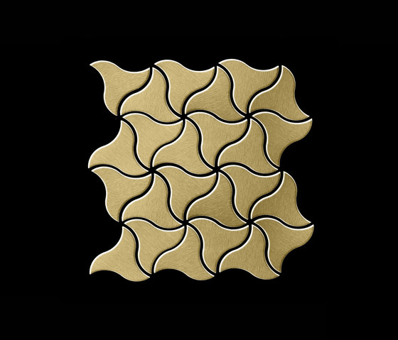 Ninja Titanium Gold Brushed Tiles | Metal mosaics | Alloy