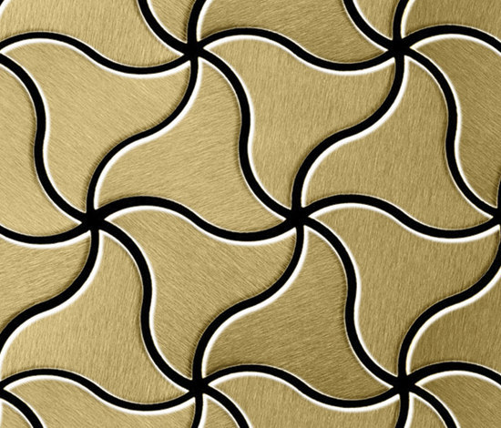 Ninja Titanium Gold Brushed Tiles | Mosaïques métal | Alloy