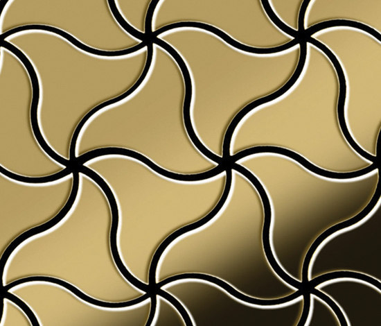 Ninja Titanium Gold Mirror Tiles by Alloy | Metal mosaics