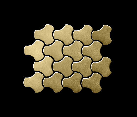 Ubiquity Titanium Gold Brushed Tiles | Mosaicos metálicos | Alloy