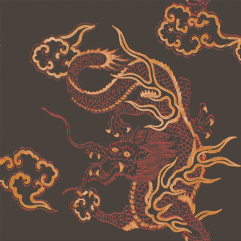 Foulards | Dragon VP 681 05 | Revêtements muraux / papiers peint | Elitis