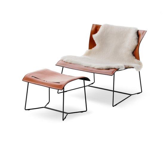Cuoio Lounge armchair | stool | Fauteuils | Walter Knoll
