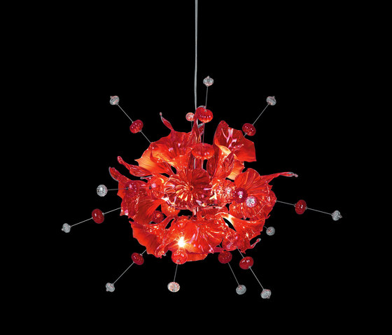 Kumulus 120 Chandelier red | Lámparas de suspensión | Bsweden