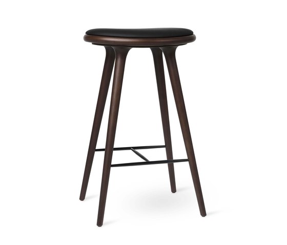 High Stool - Dark Stained Beech - 74 cm | Sgabelli bancone | Mater