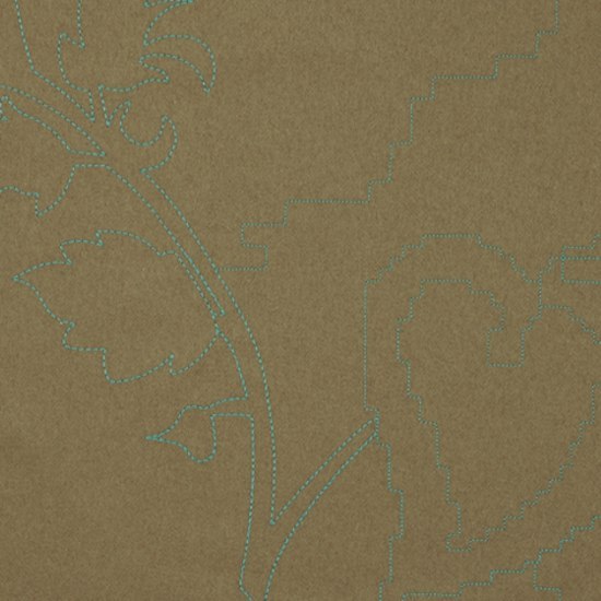 Layers Garden 002 Putty/Turquoise | Tejidos tapicerías | Maharam