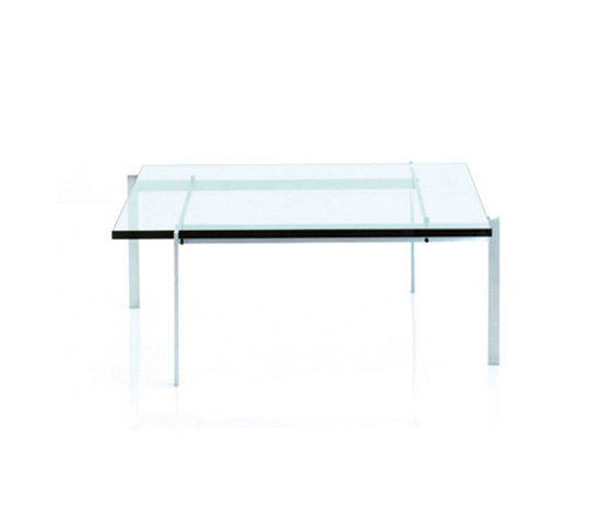 PK61A™ | Coffee table | Glass | Satin brushed stainelss steel base | Coffee tables | Fritz Hansen