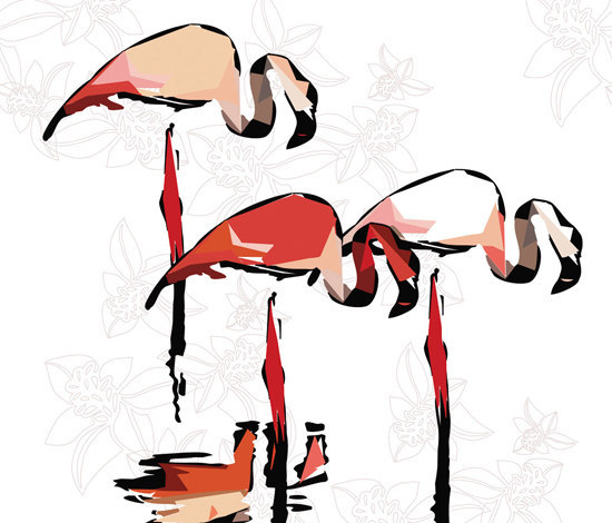 Flamingo Dada | Peintures murales / art | Wall&decò