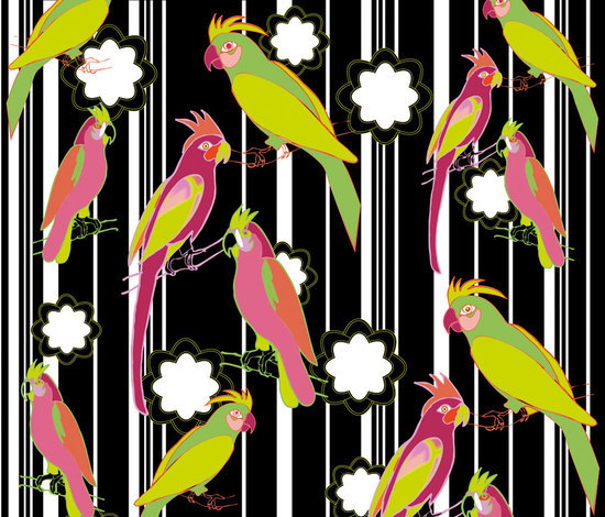 Funny Parrots | Revêtements muraux / papiers peint | Wall&decò