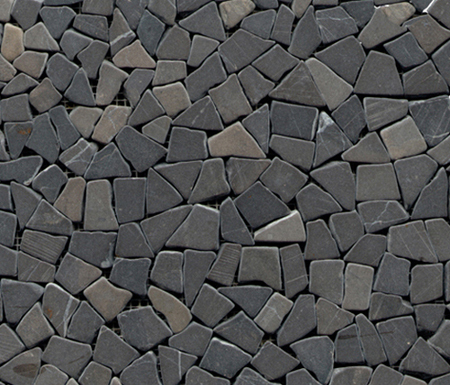 Anticato Mini Broken Edge Negro | Natural stone mosaics | Porcelanosa