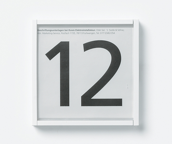 Siedle Vario information | House numbers / letters | Siedle