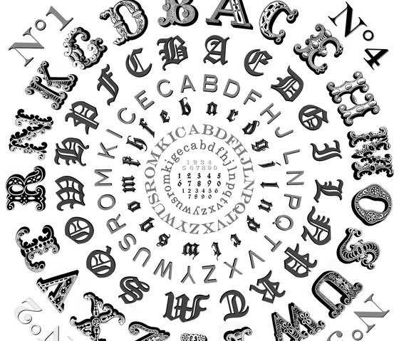 Alphabetical Swirl | Carta parati / tappezzeria | Wall&decò