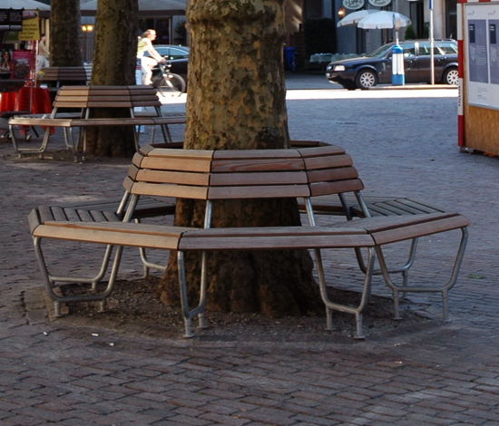 8-edges bench with backrest | Bancs | BURRI