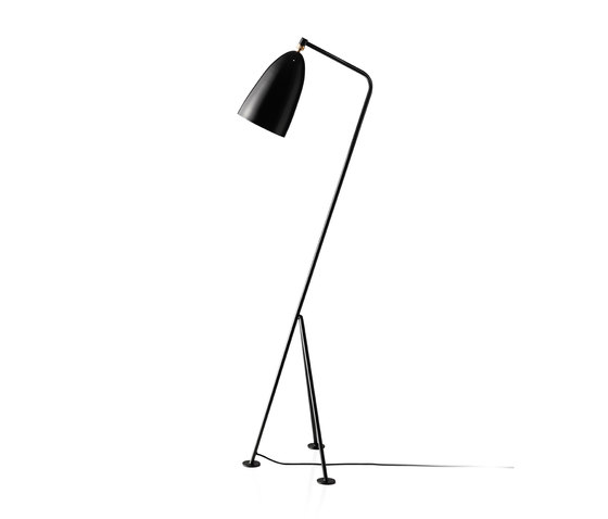 Gräshoppa Floor lamp | Jetblack | Free-standing lights | GUBI