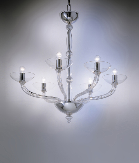 Ninfea - chandelier - 6 lights | Kronleuchter | A.V. Mazzega