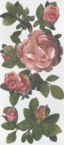 Springrose Bianco B mosaic | Glas Mosaike | Bisazza