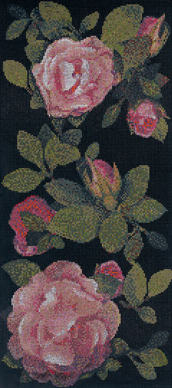 Springrose Nero A mosaic | Glas Mosaike | Bisazza