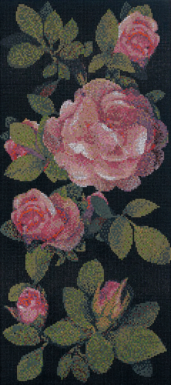 Springrose Nero B mosaic | Mosaici vetro | Bisazza